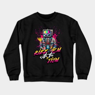 Rizz Em with the Tism Autism Awareness Streetwear Artist Design Crewneck Sweatshirt